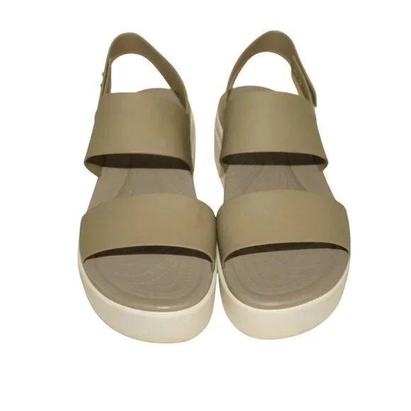 CROCS Brooklyn LiteRide Platform Sandals Size 10 - Picture 2 of 11